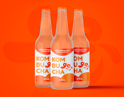 Logo e Rótulo de Bebida - Ge Kombucha