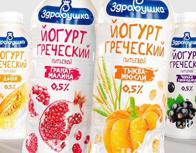 Дизайн упаковки йогуртов