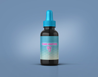 A bottle of liquid for electronic cigarettes,mock-up