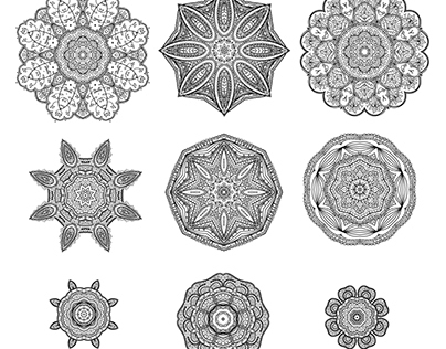 Circular patterns and floral elements