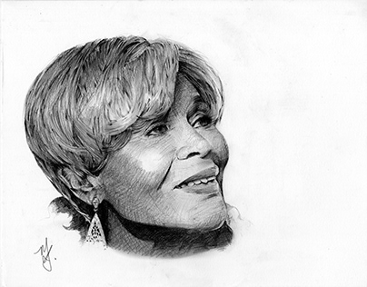 Graphite Portrait - Cicely Tyson