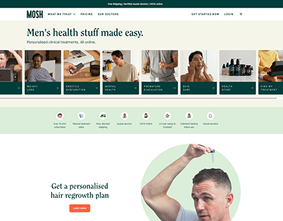 website Design for Mens health Clinic