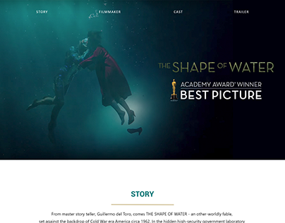 The Shape of Water - Landing Page