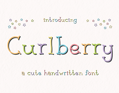 Curlberry - A Cute Handwritten Font