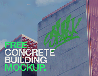 Free Concrete Building Mockup
