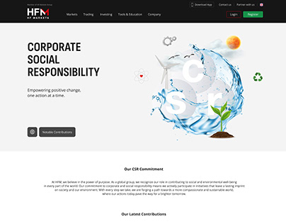 Corporate Social Responsibility Web Page Design