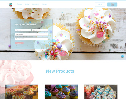 UI/Ux Design For Cupcake Store