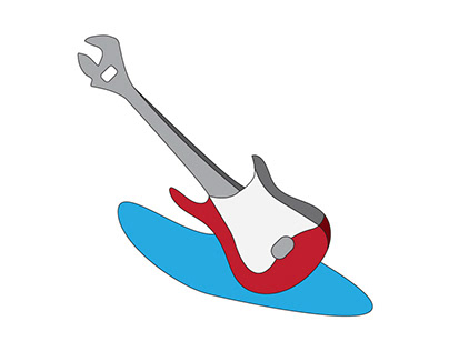 Logo practice: Guitar repair shop