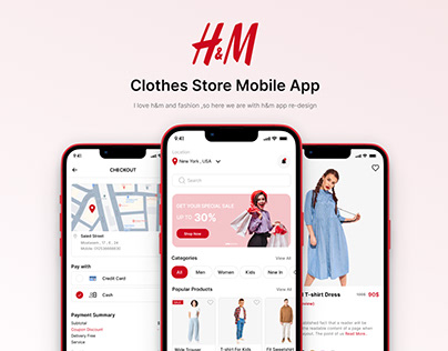 Redesign H&M Mobile App UI/UX (Fashion App Ui)