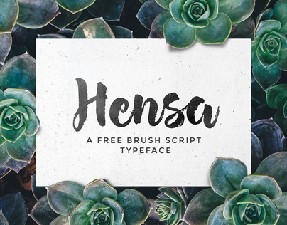 Hensa - Free Brush Script Typeface