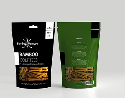 Bamboo Golf Tees| Label design | product label