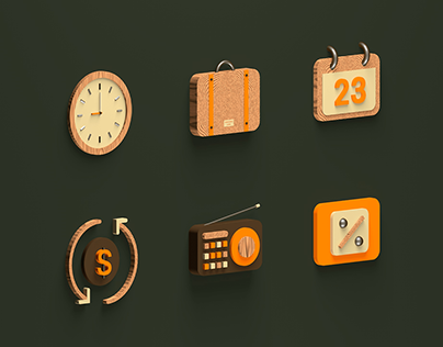3D Travel Icons