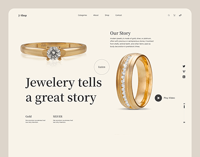 Landing page Design for Jewelry Store!