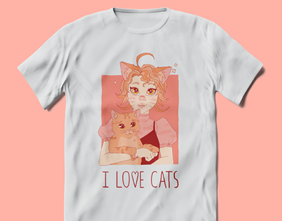 I Love Cats Print