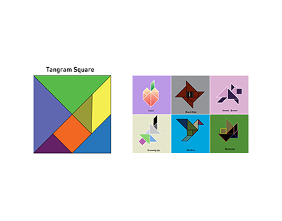 Geometric Collage from Tangram Squares