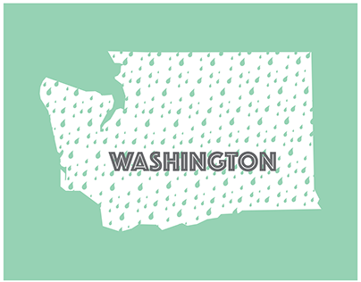 Washington Rain Wall Print