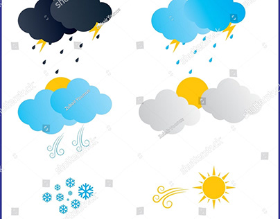 Cloud icons and weather icons design