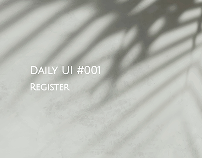 Daily UI #001 Register