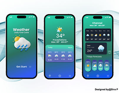 Fore casts app screen | UI | Weather |