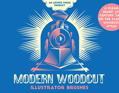 Modern Woodcut Illustrator Brushes