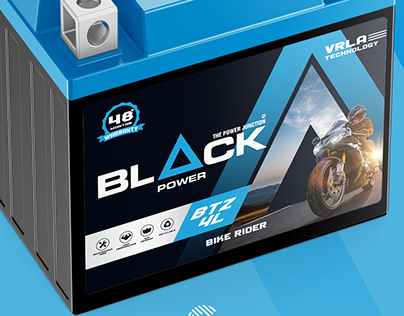 Bike Battery Packaging Design for Black Power