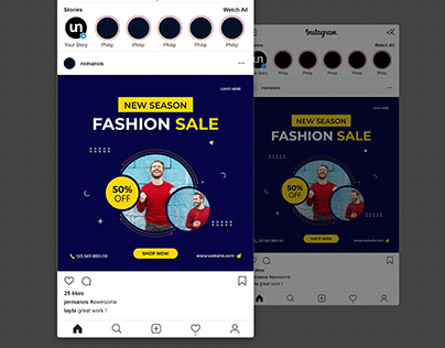 Fashion Sale Instagram Banners or Social Media Posts