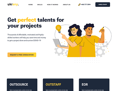 A stylish website for an IT company.