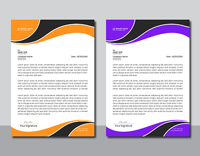 Modern creative clean letterhead design for business .