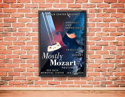 'Mostly Mozart' Festival Poster & Mockup