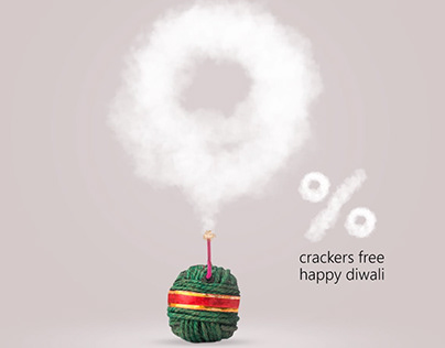 O % Crackers free diwali