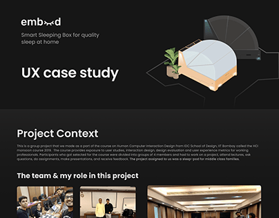 UX Case Study: EmBed - Smart Sleeping Box
