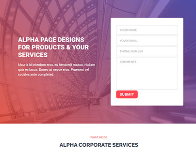 Alpha Elementor Page Layout