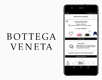 Mobile app for Bottega Veneta | Digital marketing