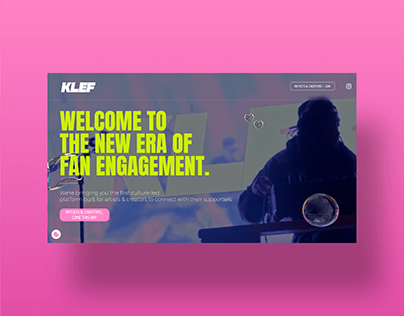 Landing page for a new fan engagement app