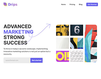 Drips Landing Page Template