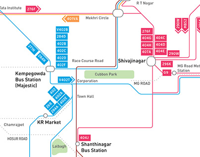 Bangalore City Bus Route Map Design