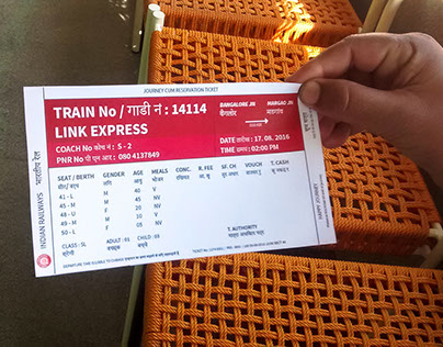 Redesign of Indian Railway ticket