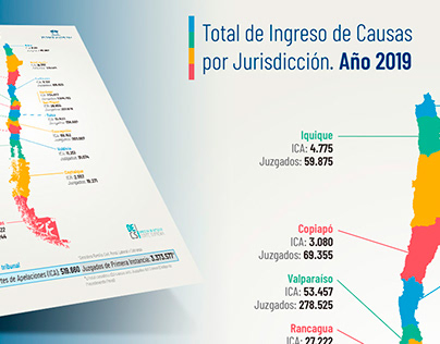Infografía Total de Ingreso de Causas PJUD 2019