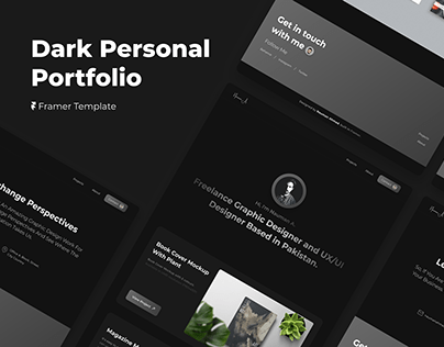 Dark Personal Portfolio Framer template
