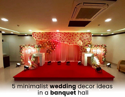 5 minimalist wedding decor ideas in a banquet hall
