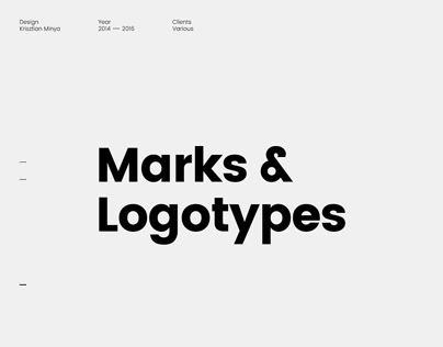 Marks & Logotypes 2012 — 2014
