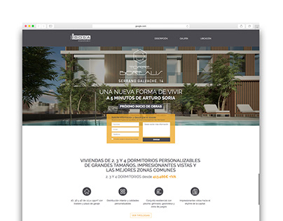Interactive Design: Landing page "IBOSA TORREBOREALIS"