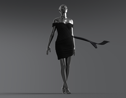 3D virtual concept The Revenge dress Lady Di