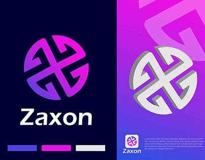 Z letter browser logo purple color gradient