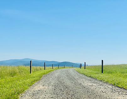 Gravel road, country, view, landscape
