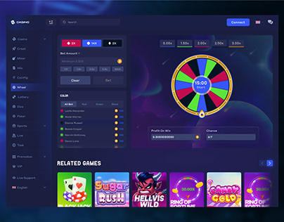 Crypto- Casino Interface (Wheel Page)