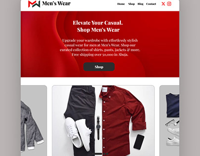 Men's Wear - An E-Commerce Website