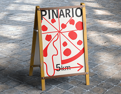 pinario | pizza logo branding