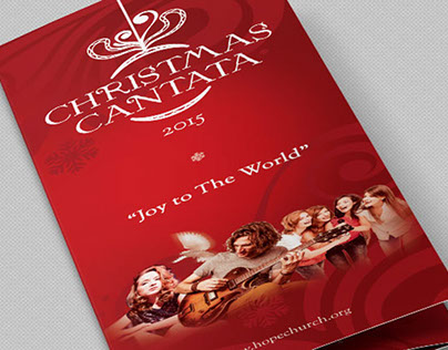 Christmas Cantata Brochure template