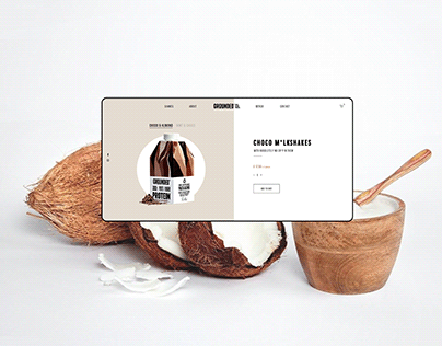 Website design for GROUNDED milkshakes